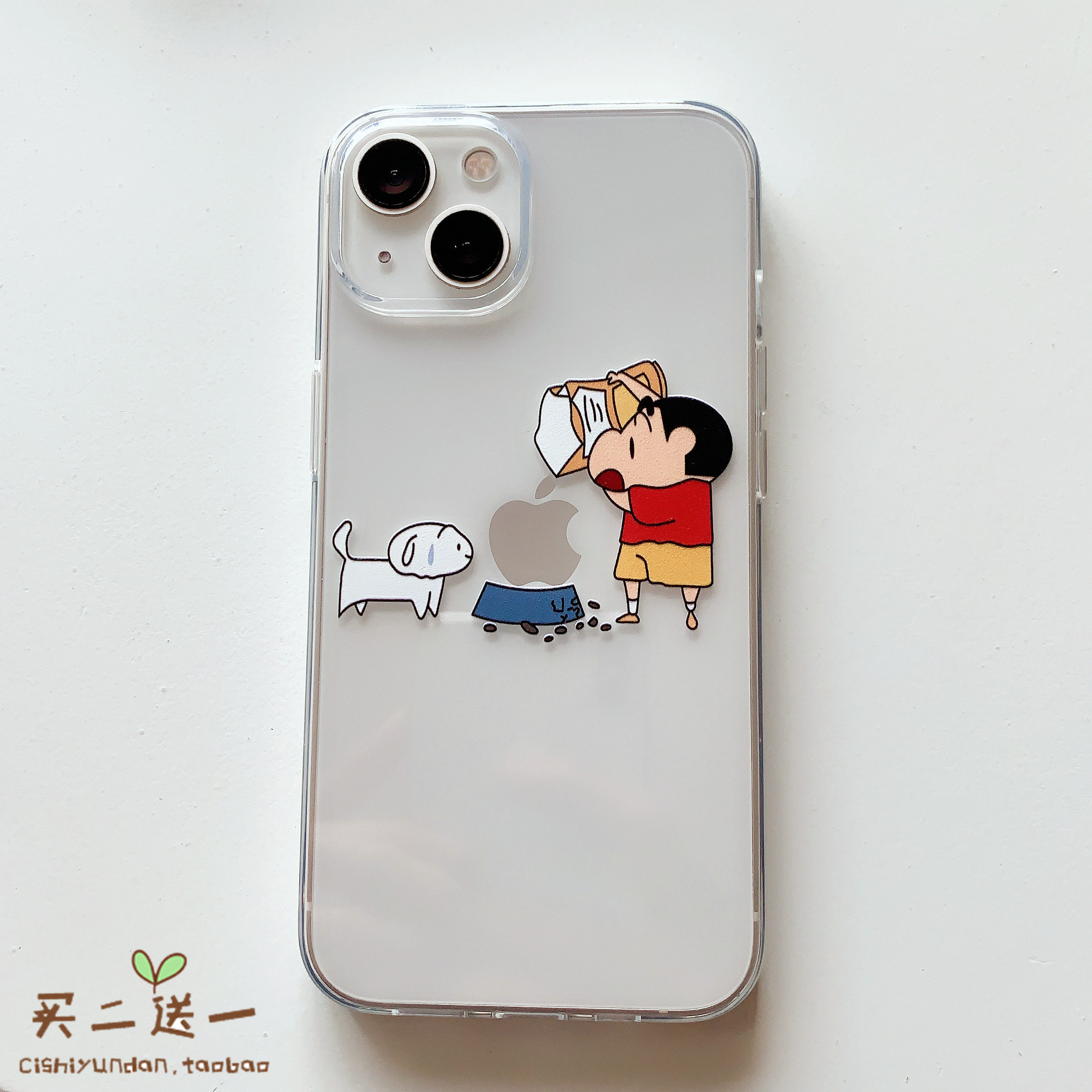 蜡笔小新情侣趣味手机壳苹果14