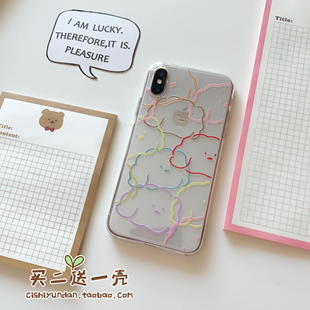 XR硅胶12套3 狗狗iPhone11pro手机壳适用XSMAX苹果6 8线条7plus