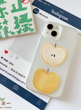 趣味iPhone11pro手机壳适用XSMAX苹果6/8透明7plus/XR可爱12/13/14/15/16/17/air软套半透磨砂水果