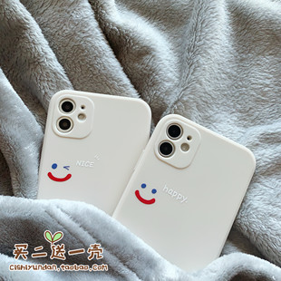 iPhone11pro手机壳适用XSMAX苹果6/8全包镜头7plus/XR英文12/13/14/15可爱风