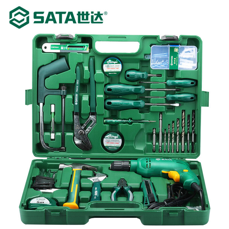 世达工具套装家用工具箱套装电工专用电动工具箱工具大全万能全套