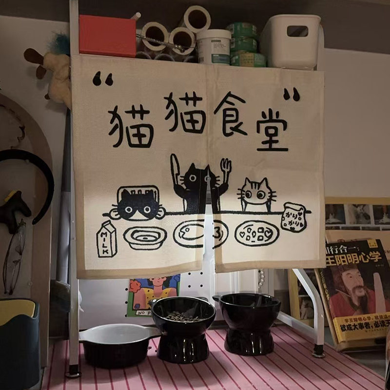 猫砂盆遮挡帘猫洞猫窝装饰门帘