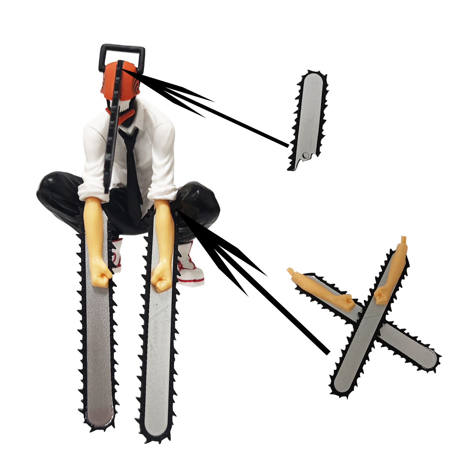 坐姿电锯人手办泡面链锯人血之恶魔帕瓦景品手办摆件周边潮玩动漫