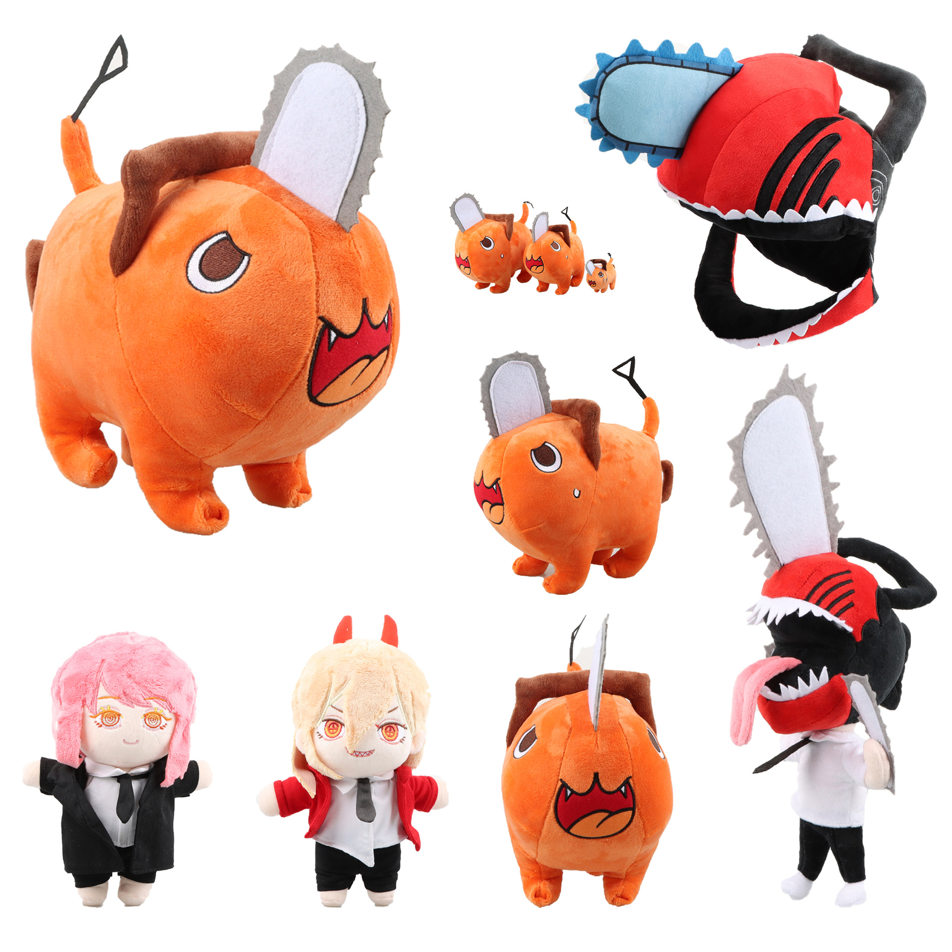 波奇塔电锯人恶魔啵奇塔周边毛绒玩具玩偶可爱COS狗挂件公仔头盔