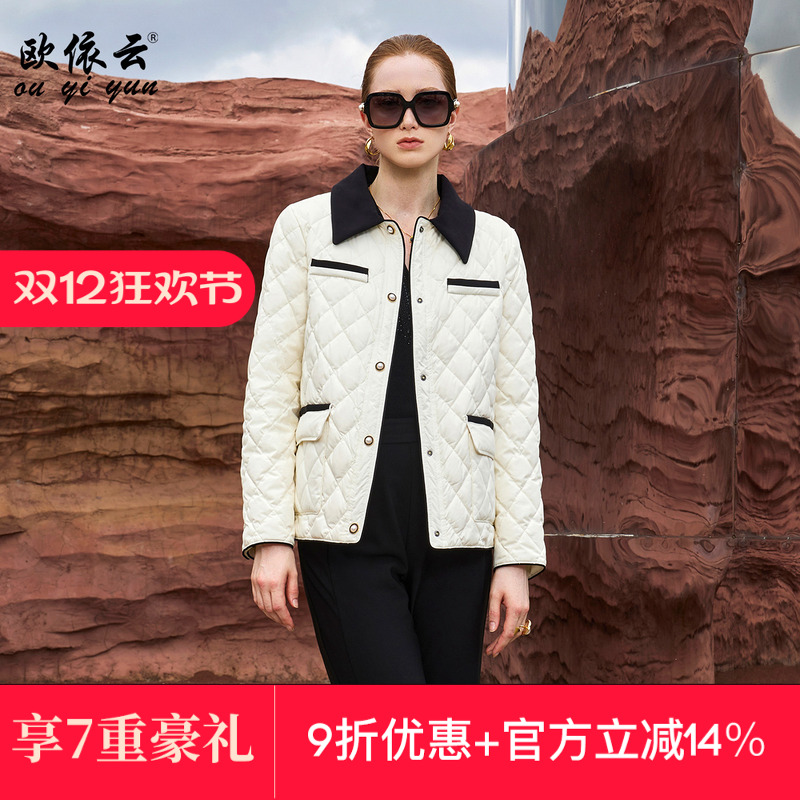 中年妈妈短款羽绒服鸭绒时尚外套