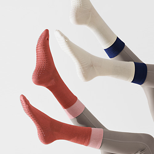 防滑纯棉无骨瑜伽健身压力运动袜