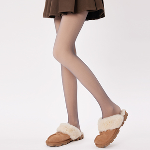 双层黑丝光腿神器秋冬季 袜 加绒保暖裸感黑色丝袜女黑透肤打底连裤