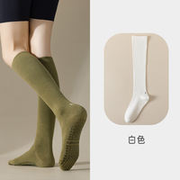 Yoga socks, women's pressure calf socks, boneless compression anti-slip fitness Pilates sports cycling knee-high stockings thumbnail 2
