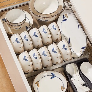 碗碟套装家用2026新款盘子碗餐具套装碗盘家用碗筷釉下彩碗礼盒装