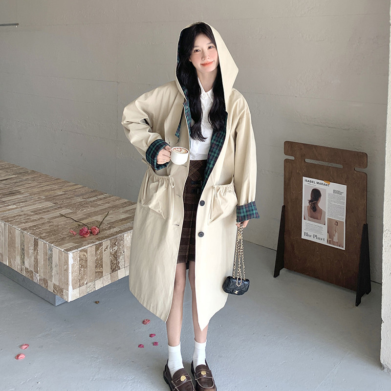 现货ZB296-Y1105撞色英伦学院风风衣外套P160K238,女装风衣,浙宝296