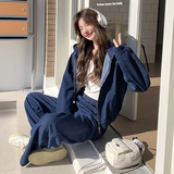 现货有买家秀ZB296-Y1102牛仔两件套休闲连帽套装P165K248，女装运动套装，浙宝296