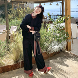 大货2026春新款Y1186超洋气的撞色工装套装P205K328，女装套装/套裙，浙宝296