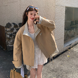 现货2026春新款Y1178格纹拼接风衣外套P180K288，女装风衣，浙宝296