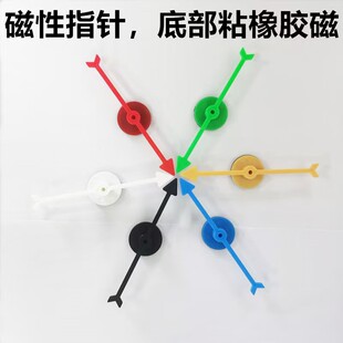 儿童早教具转盘配件旋转指针吸盘磁性黑白板游戏课堂老师学习用品
