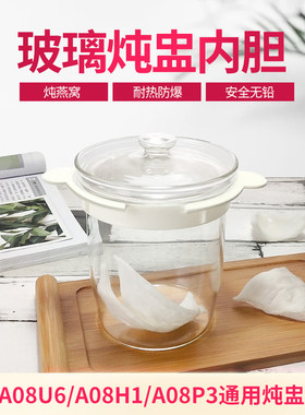 适用小熊YSH-A08U6/A08N5/A08H1养生壶燕窝隔水炖盅玻璃内胆配件