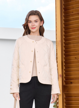 半身缘女装 秋季宽松防风防水帽绳外套连帽夹克254113M01740116