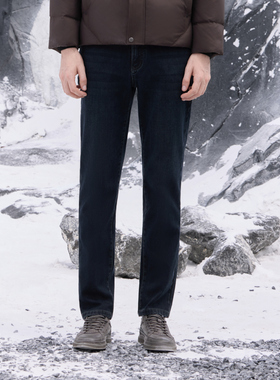 半身缘男裤 冬季时尚百搭柔软亲肤牛仔裤254101M10130118