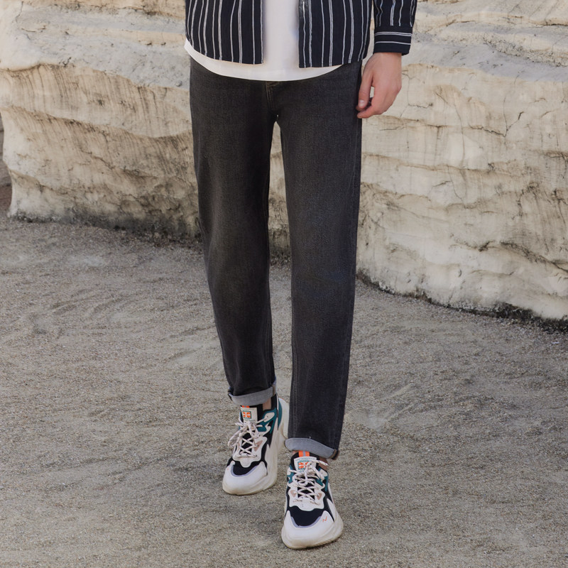 半身缘男裤 秋季个性时尚快乐休闲透气舒适牛仔裤243101u10103438