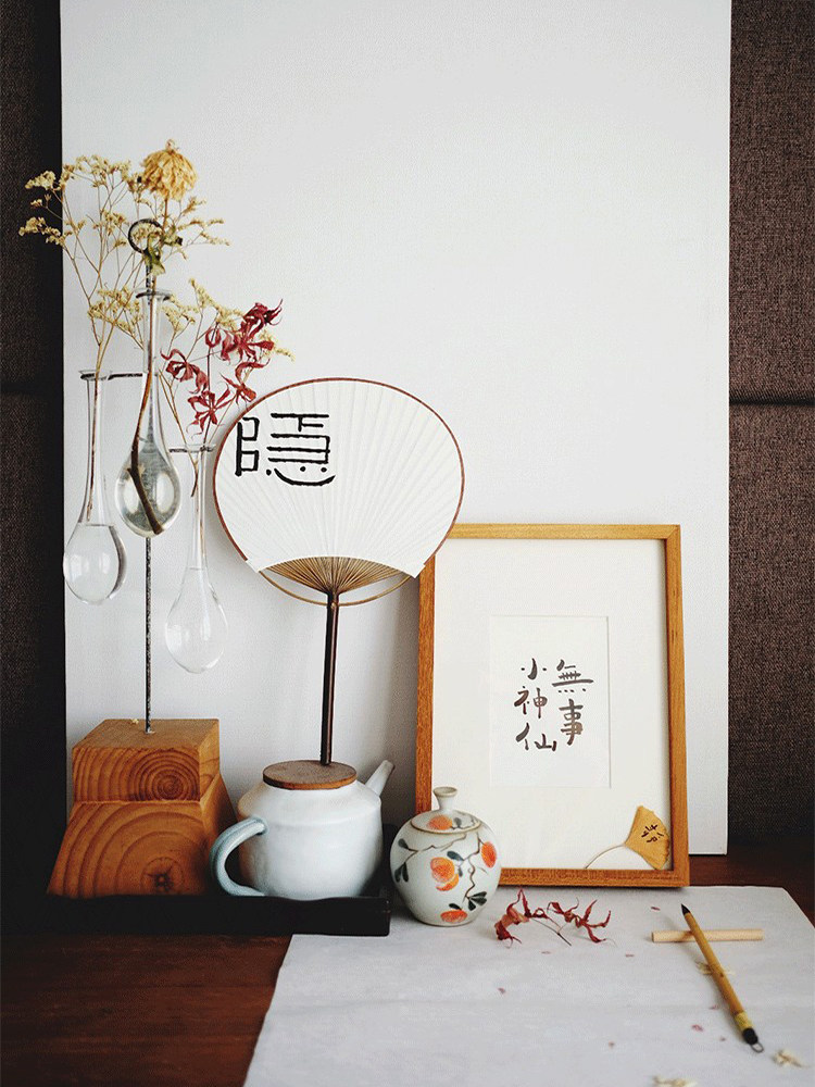 LIANGFENG YOUXIN 고대 바람 팬 필기 쌀 종이 팬 궁전 팬 일본식 일본식 새로운 중국 스타일 무료 배송 레저 빌라