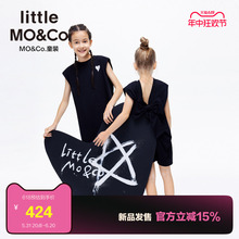 亲子装吸湿速干 little moco童装夏装新款女童背心连衣裙儿童裙子