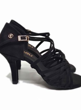 SHOBU胜舞拉丁鞋  黑色鹿皮绒 缓震技术 舒适软底