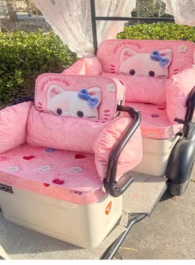 金彭M6雅迪CL13CM16爱玛乐维510三轮车座套四季通用可爱卡通坐垫