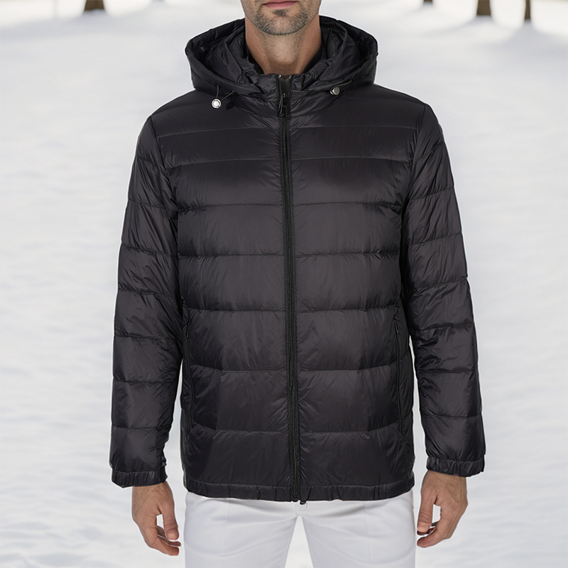 奧古利奧可拆卸帽款薄款羽絨服