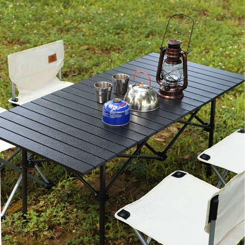 Регулировка на открытом воздухе, складные складные столы с четырьмя регулировками и комбинации стул диких обеденных столов и стульев для жареных столов и костюмов стула