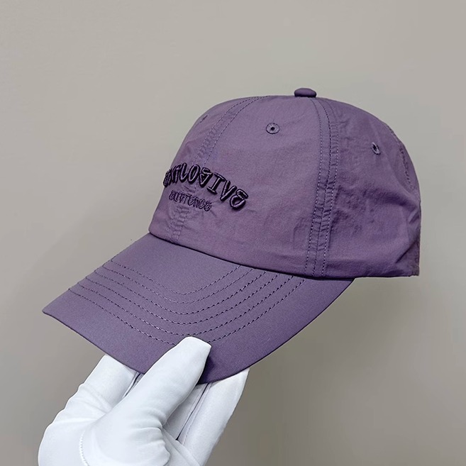 紫色速干棒球帽男女2025新款户外防晒遮阳帽