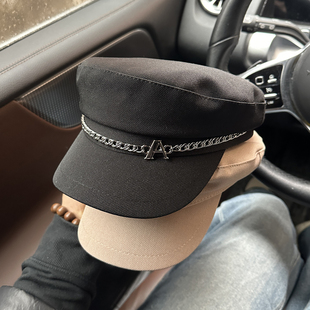 法式平顶帽女款春夏季新款贝雷八角帽薄款帽子洋气优雅时尚画家帽