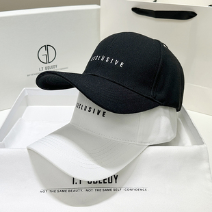 黑色鸭舌帽男款ins潮流美式帽子女士街头情侣百搭旅游硬顶棒球帽