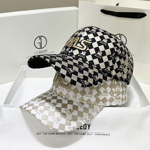 高档棒球帽男款新款潮牌帽子女士潮流高端品牌宽檐大脸硬顶鸭舌帽