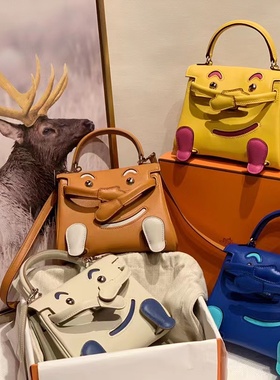 公仔包斜挎包凯莉包迷你笑脸包高级感可爱包包斜跨洋气kellydoll