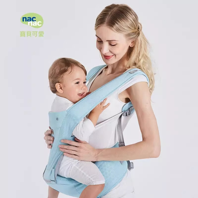 宝贝可爱腰凳抱孩子的背带抱兜不勒腿轻便胖瘦婴儿宝宝可拆卸蓝色