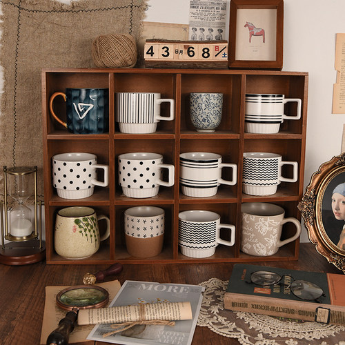 博古斋手工实木桌面复古收纳盒