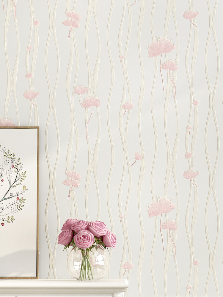 加厚墙纸非自粘无胶刷胶家用无纺布卧室客厅房间家装温馨墙壁纸