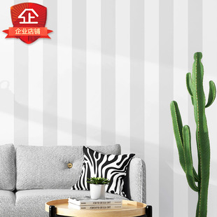北欧风格 店背景壁纸 客厅卧室服装 ins现代简约灰色黑白竖条纹墙纸
