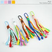 DIY彩色百搭新款 钥匙扣挂件爱心挂饰可爱甜美流苏设计包包登山绳