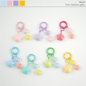 小红书DIY小清新胖乎乎星星钥匙扣挂件少女心包包挂饰礼品钥匙链