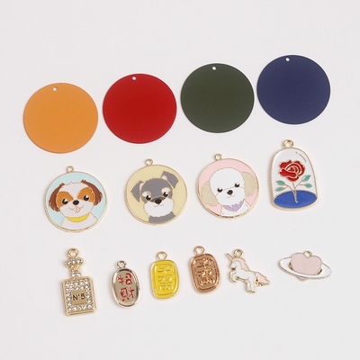 独角兽招财纳福圆片手链饰品配件