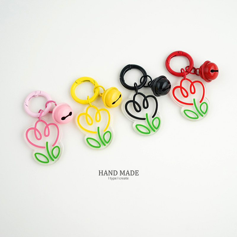 透明郁金香花朵手机钥匙扣ins可爱小红书创意钥匙链挂件性小黄花,服饰配件/皮带/帽子/围巾,钥匙扣,淘宝优惠券,粉丝福利购,淘宝优惠卷