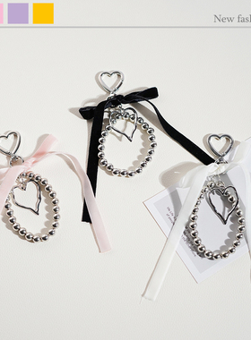 ins博主同款CCB蝴蝶结爱心甜美包挂件钥匙扣手机airpods挂饰