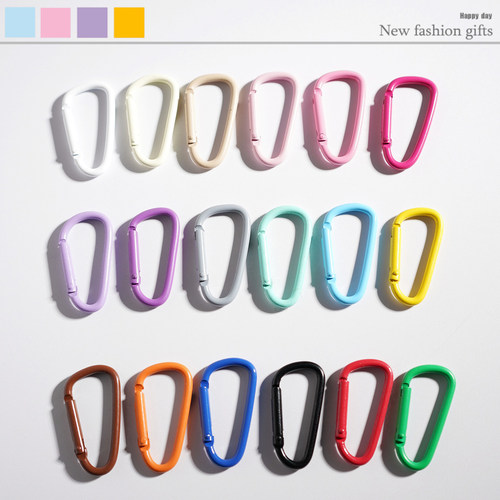 彩色D字扣登山扣钥匙扣挂件户外露营装备配件多色金属扣 - 封面