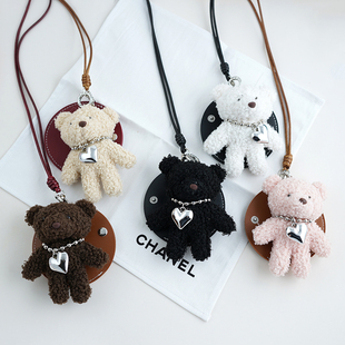 可爱站姿泰迪熊公仔毛绒毛衣链小熊女生布娃娃包包小挂件钥匙扣