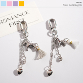 马年独角兽爱心流苏钥匙扣挂件流苏包包挂饰情侣小礼品