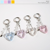 日韩ins珍珠爱心车钥匙包包挂坠手机壳挂件airpods耳机壳挂饰品