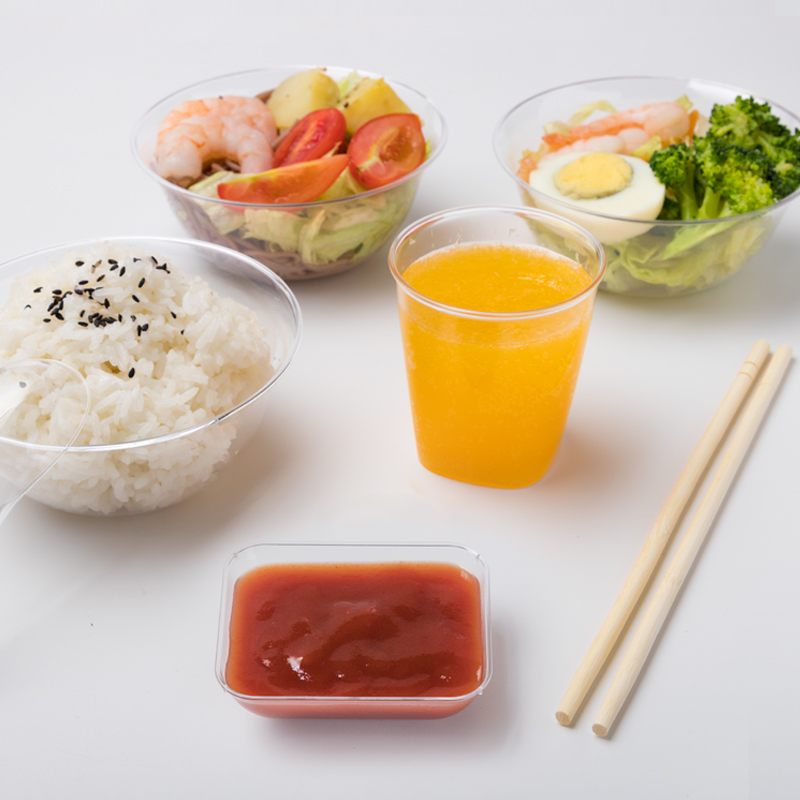 喇叭花宴席硬塑料组合餐具套装