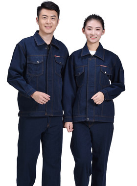 牛仔夏季薄款电焊防烫工工作服