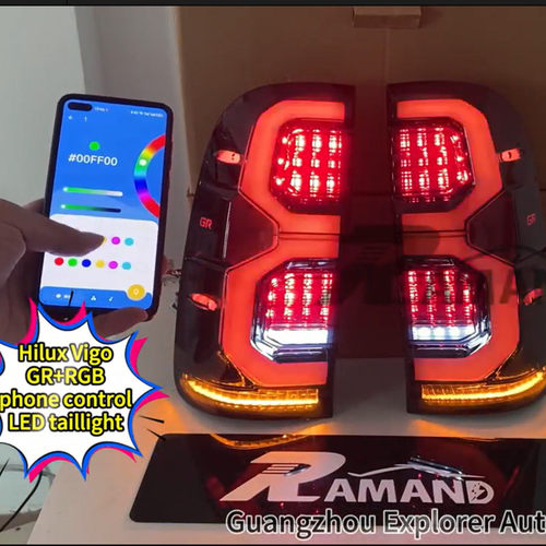 HILUXVIGO尾灯LED总成RGB流光