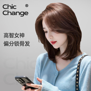 千姬假发女全头套全真人发丝双递针锁骨发真人发自然日常整顶头套